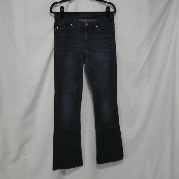 ROCK & REPUBLIC | size 10 | Blue Dark Wash Flare Jeans - Picture 1 of 16